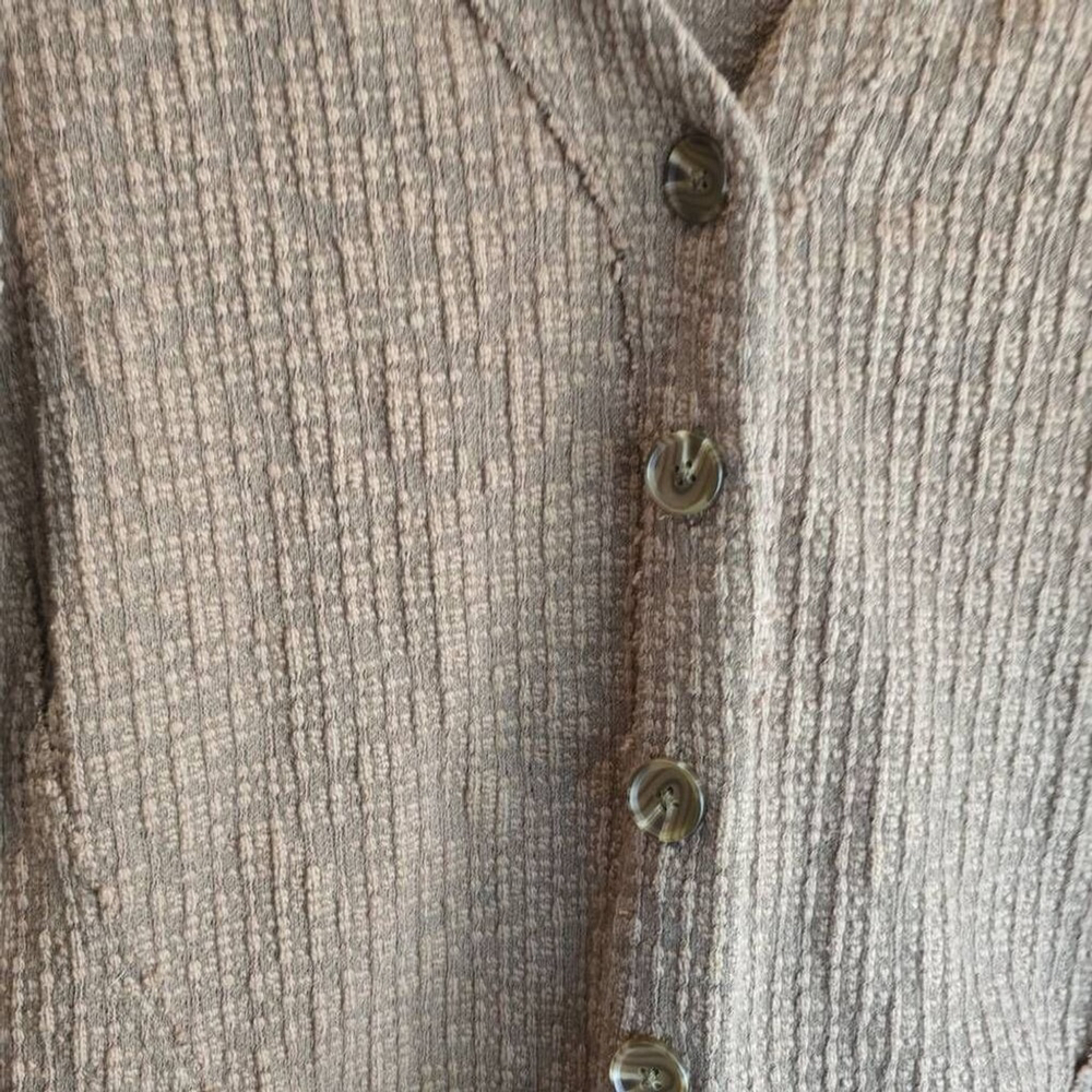 Vince Camuto Olive Green Button Up Cardigan Size L - Picture 8 of 8
